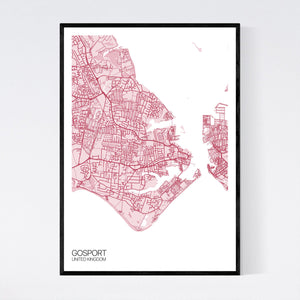 Gosport City Map Print