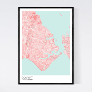 Gosport City Map Print