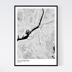 Gothenburg City Map Print