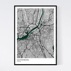 Gothenburg City Map Print