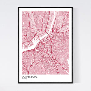 Gothenburg City Map Print