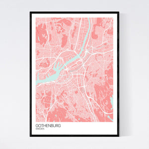 Gothenburg City Map Print