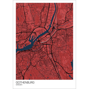 Map of Gothenburg, Sweden