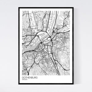 Gothenburg City Map Print