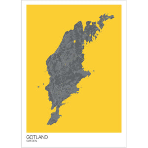 Map of Gotland, Sweden