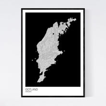 Load image into Gallery viewer, Gotland Island Map Print