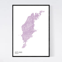 Load image into Gallery viewer, Gotland Island Map Print