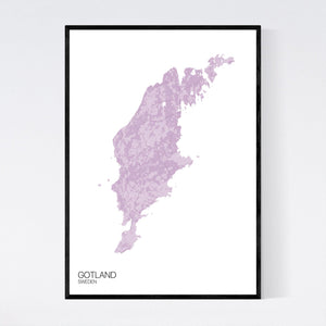 Gotland Island Map Print