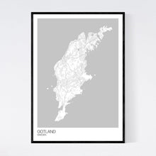 Load image into Gallery viewer, Gotland Island Map Print