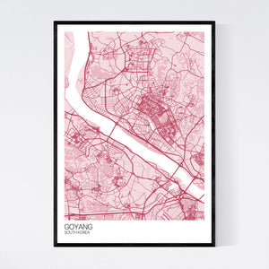Goyang City Map Print