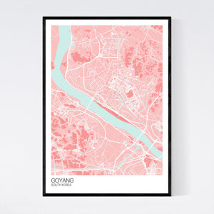 Goyang City Map Print