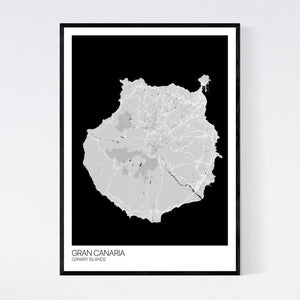 Map of Gran Canaria, Canary Islands