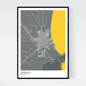 Granada City Map Print