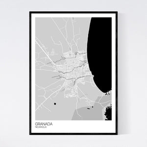 Granada City Map Print