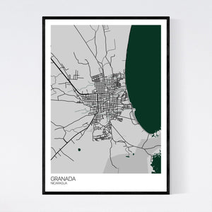 Granada City Map Print