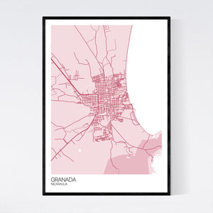 Granada City Map Print