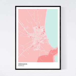 Granada City Map Print