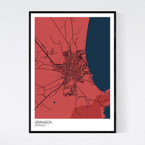 Map of Granada, Nicaragua