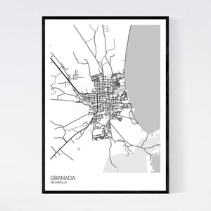 Granada City Map Print