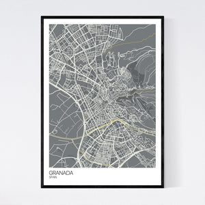 Granada City Map Print