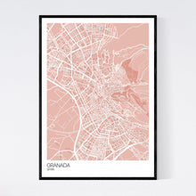 Load image into Gallery viewer, Granada City Map Print