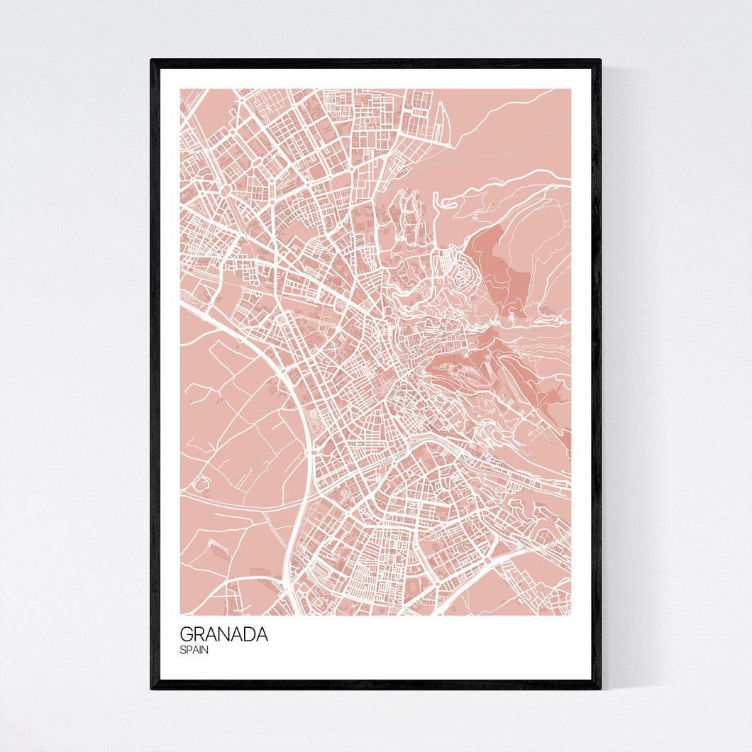 Granada City Map Print