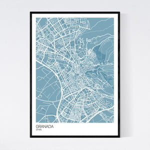 Granada City Map Print