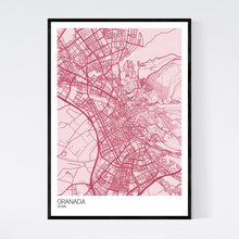 Load image into Gallery viewer, Granada City Map Print