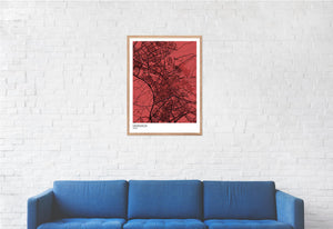 Map of Granada, Spain
