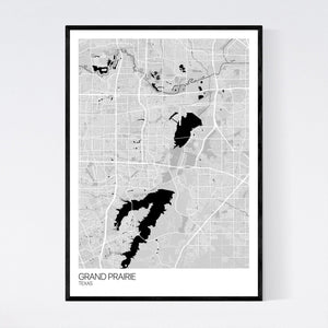 Grand Prairie City Map Print