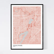 Load image into Gallery viewer, Grand Prairie City Map Print