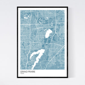 Grand Prairie City Map Print