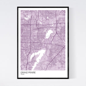 Grand Prairie City Map Print