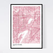 Load image into Gallery viewer, Grand Prairie City Map Print