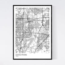 Load image into Gallery viewer, Grand Prairie City Map Print