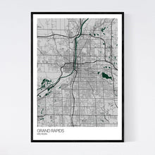 Load image into Gallery viewer, Grand Rapids City Map Print