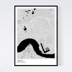 Grays City Map Print