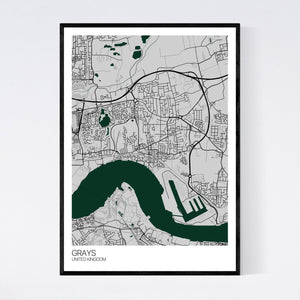 Grays City Map Print