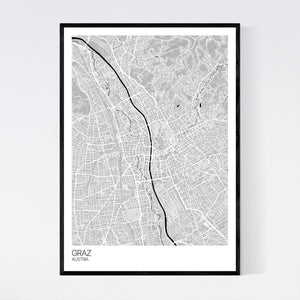 Graz City Map Print
