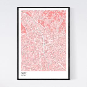 Graz City Map Print