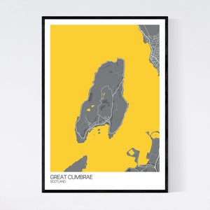 Map of Great Cumbrae, Scotland