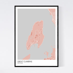 Great Cumbrae Island Map Print