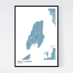 Great Cumbrae Island Map Print