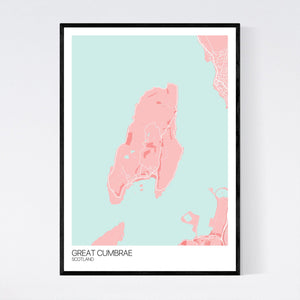 Great Cumbrae Island Map Print