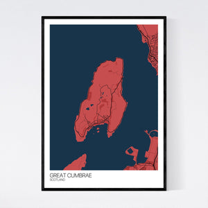 Great Cumbrae Island Map Print