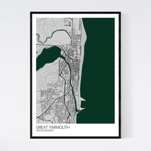 Great Yarmouth City Map Print