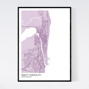 Great Yarmouth City Map Print