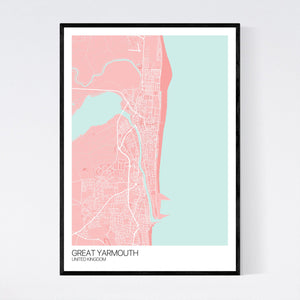 Great Yarmouth City Map Print