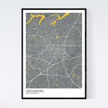 Load image into Gallery viewer, Greensboro City Map Print