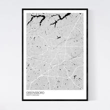 Load image into Gallery viewer, Greensboro City Map Print